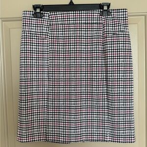 MICHAEL Michael Kors Black, White & Pink Mini Plaid Skirt